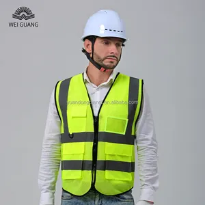 En kaliteli güvenlik güvenli iş giysisi giysi Hi Vis motosiklet reflektör güvenlik yelek işçiler için ceket yol yapımı