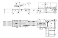 Ligne de conditionnement de caisses en carton entièrement automatique Machine automatique d'insertion et de scellage de sacs pour boîtes en carton
