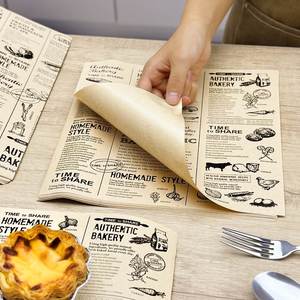 Custom Food <b>Wrapping</b> <b>Paper</b> Printed Food Grade PE Coated Greaseproof Recyclable Disposable Deli <b>Wrapping</b> Liners Eco Friendly - Product Image 2