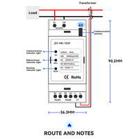 Moniteur de puissance électrique intelligent monophasé JSY-MK-1039, 35 mm, rail DIN, tension, courant, enregistreur de données Modbus, compteur solaire