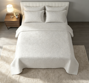 Cubrecama <span class=keywords><strong>Victorio</strong></span> & Lucchino Floral 3D Termosellado de Poliéster Modelo Arianna (Gris 150 cm) - Product Image 3