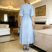 personnalisé haut de gamme automne vêtements OEM élégant Maxi Dames à manches longues Femmes robe casual 100% Lin Robes