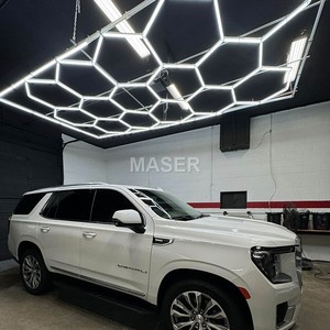 Su misura 15 griglia LED plafoniere nuovo Design esagonale per autosalone e officina di riparazione corpo lampada in alluminio - Product Image 2