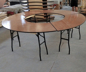 Wood <strong>Square</strong> Folding Banquet Arch <strong>Table</strong> for Wedding Events Party <strong>Kitchen</strong> for Rental - Product Image 4