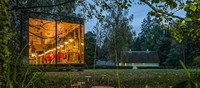 Maison miroir de luxe, design nordique haut de gamme, cabane préfabriquée, pod de glamping modulaire, mini-maison