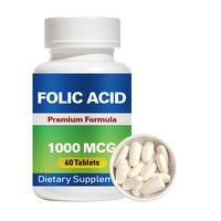 Comprimés d'acide folique haute puissance 1000 mcg, complément alimentaire pour femmes, bien-être prénatal et soutien nutritionnel quotidien