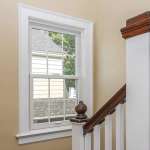 Alliage d'aluminium Résidentiel Double Verre Florida Approved Vertical Noir Simple/double Hung <span class=keywords><strong>Sling</strong></span> windows with Screen - Product Image 6