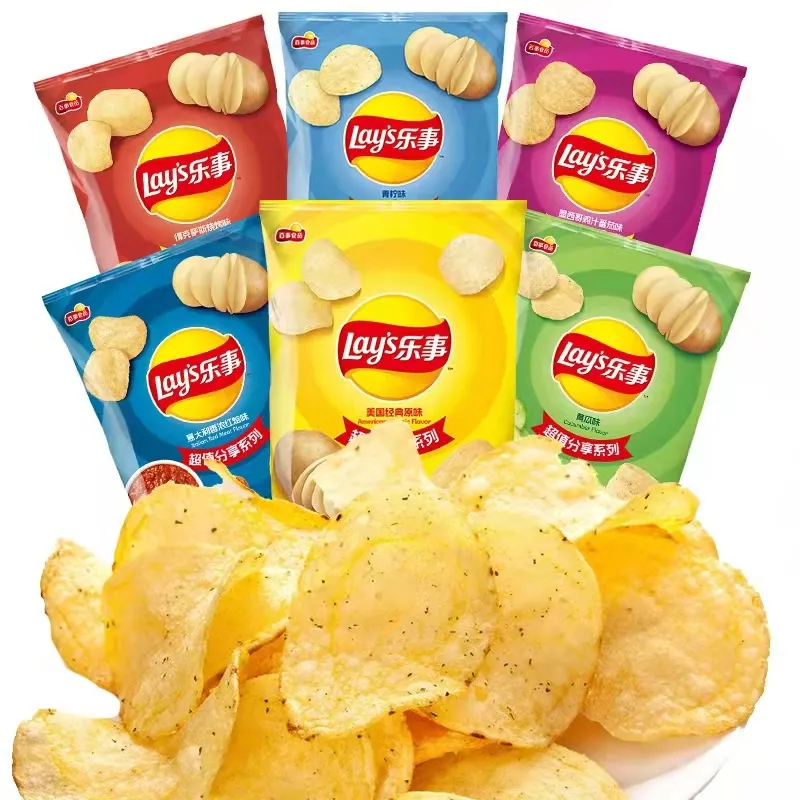 Bulk 135g Lays Popular Food Snacks Classic Cooked Crispy Potato Chips