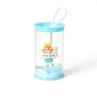 Boîte à maquillage transparente en PVC avec couvercle pour éponges de maquillage et houppettes – Grande et petite taille