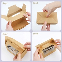 Boîtes à gâteaux personnalisées pour mini-frites, hamburgers, vente en gros, boîtes à emporter, boîte à gâteaux de luxe avec poignée