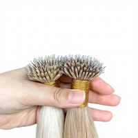 Extensions de cheveux humains vierges prêtes à l'emploi en gros, pointes Nano, Super Double Drawn, teintes, Micro-Link, 100g/paquet, Perruques et Bundles