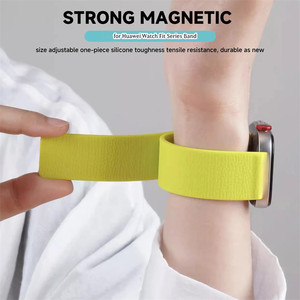 Bracelet magnétique à motif litchi pour <span class=keywords><strong>Huawei</strong></span> <span class=keywords><strong>Watch</strong></span> <span class=keywords><strong>Fit</strong></span> 4 Pro, bracelet sport en silicone pour <span class=keywords><strong>Huawei</strong></span> <span class=keywords><strong>Fit</strong></span> 5 - Product Image 2