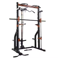 Máquina de ejercicio pull-up de pórtico de medio marco para gimnasio en casa, estante de sentadillas, entrenador integrado multifuncional, máquina Smith para piernas de pecho