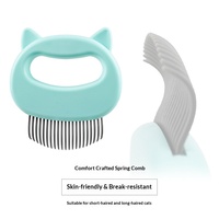 Peigne pour animaux de compagnie en ABS, doux pour la peau, confortable, élastique, à dents crocheteuses, pour nettoyer les poils flottants des chats et des chiens