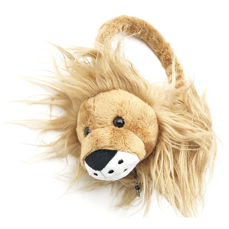 Lindo personalizado encantador León estilos bebé juguetes de peluche Animal relleno niños auriculares