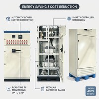 Armoire de compensation par condensateurs basse tension série ZHUOLI GGJ 690V avec correction de puissance réactive hybride APFC