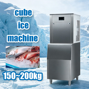 Machine à glaçons en cubes YISO, acier inoxydable, fabrication automatique de glaçons, refroidissement par air ou par eau, pour les magasins de thé au lait - Product Image 3