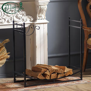 Soporte para leños, redondo, de metal, para interiores y exteriores, para chimenea, estante de almacenamiento de leña, para decoración del hogar y la sala de estar - Product Image 3