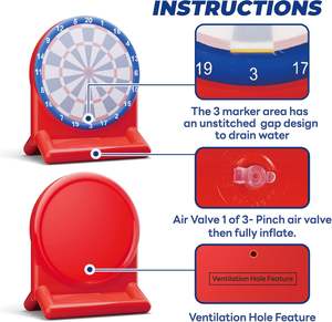 ODM JOSEN Cible de fléchettes gonflable pour jeux aquatiques, en PVC, écologique et durable, pour piscine, plage, jardin et activités extérieures - Product Image 6