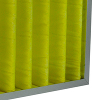 Nouveau filtre à air plissé à efficacité moyenne avec cadre en aluminium, filtre à panneaux en fibres synthétiques F8, système de purification d'air pour la ventilation HVAC