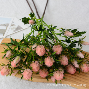 Laixing Fleurs artificielles en plastique de type Sea Holly, pour arrangements floraux, décoration de mariage, décoration intérieure et accessoires de photographie - Product Image 1
