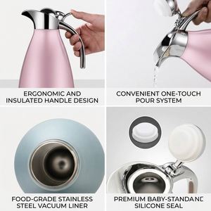 Custom logo Thermal Milk Tea <b>Coffee</b> Carafe Insulated Stainless Steel <b>Coffee</b> Carafe for Hot Liquids Vacuum Thermal Pot - Product Image 3