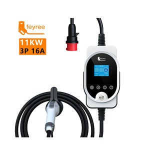 Cargador de Pared para Vehículos Eléctricos Feyree GBT Trifásico de 11 kW con Soporte para Cargador, Estación de Carga Portátil de CA de 16 A para Uso en el Hogar y al Aire Libre - Product Image 1