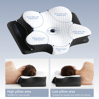 Oreiller en mousse à mémoire de forme, oreiller cervical pour soulager les douleurs au cou, oreiller orthopédique respirant en mousse à mémoire de forme pour un sommeil confortable