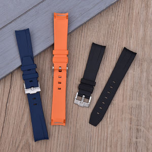 MZDTIMK Bracelets de Montre en Caoutchouc à Extrémité Incurvée 20 mm TPU Bracelets de Montre à Extrémité Incurvée en Silicone Remplacement pour Montre <span class=keywords><strong>Moon</strong></span> - Product Image 4