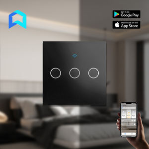 Interrupteur tactile intelligent Wifi Uoulyn EU 10A 3 gang 86*86mm Ehouse pour la <span class=keywords><strong>maison</strong></span>, prend en charge les connexions Wifi et Bluetooth - Product Image 3