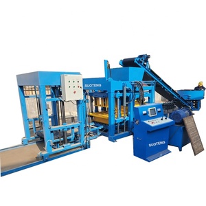 QT4-18 SUOTENG 全自動油圧コンクリートブロック製造機（PLC制御、操作簡単） - Product Image 1