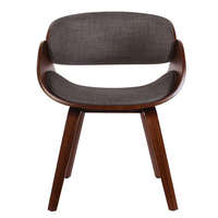 Chaise de salle à manger en bois MULIGNA de style mi-siècle, siège confortable en tissu en forme de U, chaises de salle à manger en bois massif pour hôtel à vendre