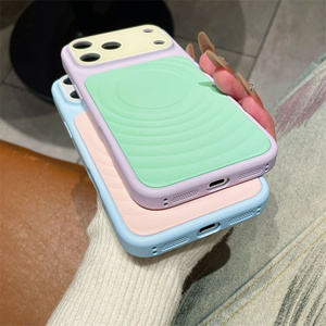 เคสโทรศัพท์มือถือ Bumper Neon Ripples Magnetic Dopa mine สำหรับ iPhone 17 16 15 Pro Max ลายคลื่นสีรุ้ง ด้านหลังแบบด้าน กระจกไล่สี - Product Image 5