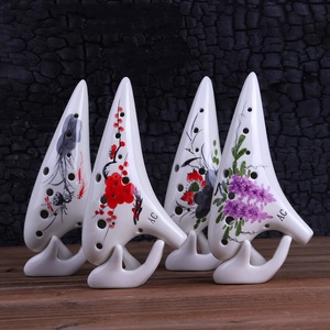 โอคาริน่าเซรามิก 12 รู รุ่นอัลโต AC ลายดอกบัวเพ้นท์มือ ขายส่งจากโรงงาน - Product Image 2