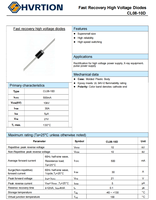 Diodes haute tension à récupération rapide CL08-10D, capacité 10KV 500mA, 100nS, pour alimentations haute tension de rayons X