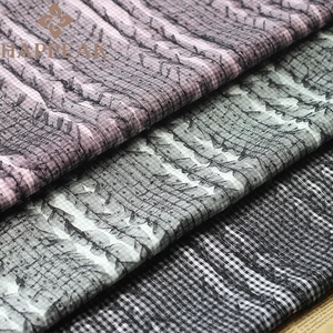 Tessuto Ricamato a Quadri HAPPEAK con Motivo a Foglie in Pizzo per Abiti e Camicette <span class=keywords><strong>da</strong></span> Donna - Product Image 1
