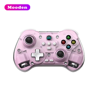 Manette de jeu sans fil transparente Z01X Mini BT avec moteur de vibration, bouton turbo, gyroscope six axes - Pour Switch/PC/Android