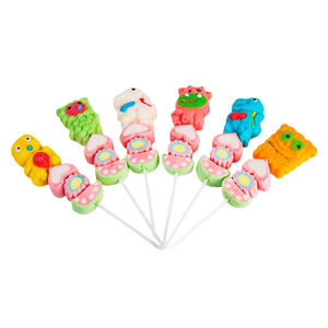 Dulces <span class=keywords><strong>de</strong></span> Algodón <span class=keywords><strong>de</strong></span> Azúcar con Sabor a Crema y Forma <span class=keywords><strong>de</strong></span> Dibujos Animados, Recubiertos, 16g, en Caja, Venta al Por Mayor, Fabricación OEM/ODM - Product Image 3