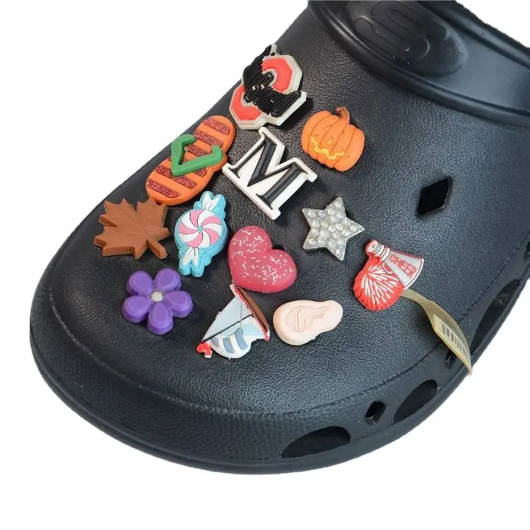 Wholesale CUSTOM High Quality Shoe Lace Charms 3D Anime Character Soft PVC Shoe Charm for Crocs