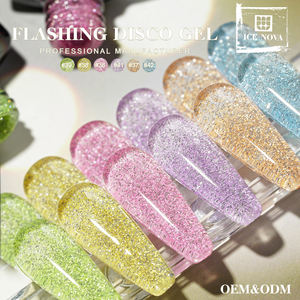 Nouveau 2026 – Kit <span class=keywords><strong>de</strong></span> vernis gel professionnel LED/UV en gros pour usine, fournisseur <span class=keywords><strong>de</strong></span> vernis gel disco clignotant et réfléchissant - Product Image 6