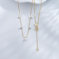 Collana con Pendente in Oro 18K e Diamanti Coltivati in Laboratorio, Stile Galaxy, Regolabile, Minimalista, Gioielli Raffinati per Donne