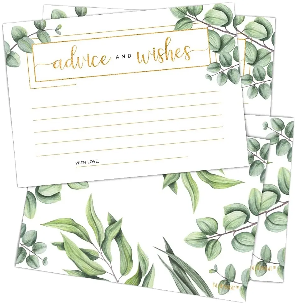 Bride and Groom Baby Shower Bridal Shower Wedding Graduation Party Supplies Party Anniversary 50 Advice and Wishes Cards