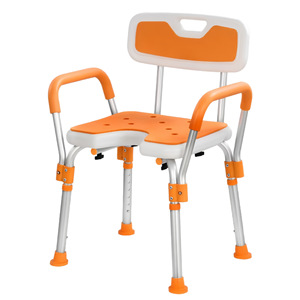 Jilejia Aluminum Alloy Shower Chair <b>Adjustable</b> <b>Height</b> Non Slip Bath <b>Stool</b> For Home Bathroom Use - Product Image 3