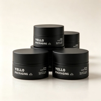 Vente en gros de pots cosmétiques en plastique bleu mat, blanc et noir vides de 15 ml, 30 ml, 1 oz, 50 ml sans BPA pour l'emballage des soins de la peau
