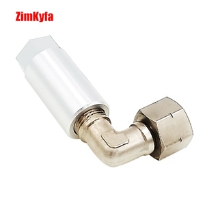 Adaptateur de jauge de pression de rail de carburant Zimakyfa, raccord pivotant à 90 degrés, en alliage d'aluminium OEM, argent/noir, garantie 1 an pour Ford - Product Image 2