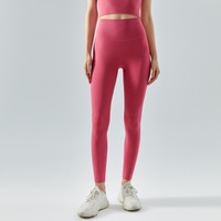 Pantalon de yoga taille haute nu resserrant le ventre Double face aiguisé pêche hanche levage course sport pantalon de fitness serré