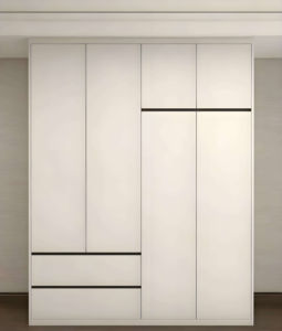 Cajón de almacenamiento de gabinete combinado Almirah de ropa de madera de estilo clásico para dormitorio con armario de plástico para uso fácil de Hotel en casa - Product Image 3