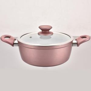 Batterie de cuisine moderne série rose <span class=keywords><strong>Pcs7</strong></span> revêtement antiadhésif en aluminium et en métal - Product Image 2