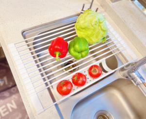 551-48A อาหารเกรดซิลิโคนเคลือบอเนกประสงค์ห้องครัวกว่าอ่างล้างจานม้วนขึ้นจานอบแห้งชั้นวาง - Product Image 5