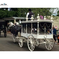 Charrette funéraire noire de conception moderne, chariot funéraire royal à chevaux, fabricants de charrettes funéraires noires